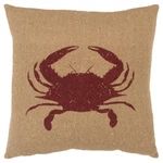Rizzy Red Burlap Printed Distressed Transitional Throw Pillow Nautical T16590. Fixed Price $87.00.