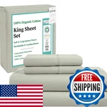 Chateau Home Collection 100 Organic Cotton Sheets For King Size Bed 300 Tc. Fixed Price $82.54.
