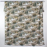 Walmart Mainstays Bear/wolf Winter Scene Flat Sheet Full Size 100% Cotton. Fixed Price $10.19.