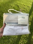Vintage Martha Stewart Everyday Ribbon Loop White King Bedskirt Cotton Natural. Fixed Price $39.99.