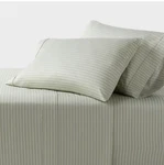 Twin Xl 400 Thread Count Performance Sheet Set Green Stripe - Threshold. Fixed Price $59.99.