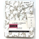 Laura Ashley Beige Tan White Floral Queen Sheet Set Cotton Percale Nwt Victoria. Fixed Price $112.65.