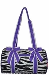 Ngil Super Cute Mini Zebra W/purple Trim Duffle Bag Purse-monogram Available. Fixed Price $27.99.