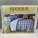 Sierra Home Collections Canyon Ranch Cotton Full /queen Comforter Cover Plaid. Fixed Price $40.00.