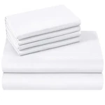 Homeideas Queen Size Bed Sheets - 6 Piece Set (white) Extra Soft Brushed Mi.... Fixed Price $36.94.