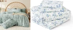 Queen 4-PIECE Light Blue Blossom Sheet & 7-PIECE Comforter Set. Fixed Price $98.99.