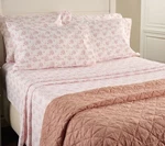 Home Reflections 1000TC Cotton Blnd Sheet Set W/xtra Cases Peach Paisley Cal. Kg. Fixed Price $99.99.