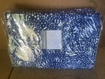Crate & Barrel Queen Sheet Set Tallulah Blue Dot 310 Thread Count Cotton C07. Fixed Price $139.99.
