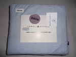 New Tommy Hilfiger Queen 100% Cotton Percale Sheet Set - Classic Texture Blue. Fixed Price $65.99.