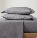 Casaluna Supima Percale Full Set Dark Gray Flat/fitted 2PILLOWCASES. Fixed Price $34.50.