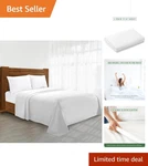 Luxury Queen Flat Sheet 1500 Thread Count Microfiber, Wrinkle-free For Eleg.... Fixed Price $18.04.