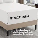 18"-24" Extra Deep Pocket, 4-PIECE Bed Sheets Set California King,. Fixed Price $55.67.