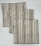 Rizzy Home Adeline Stripe Set Of 3 Euro Pillow Shams Linen Flax Ivory Taupe Euc. Fixed Price $59.95.