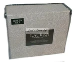 Ralph Lauren Water Lily Light Grey Floral 4P Queen Sheet Set New Cotton Gray. Fixed Price $115.99.