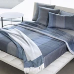 Hugo Boss By Yves Delorme Ritmo King Flat Sheet Blue Grey Stripes Graphic Sateen. Fixed Price $129.00.