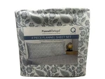 Flannel From Portugal Gray Paisley Sheet Set 4 Piece Queen 100% Cotton. Fixed Price $49.99.