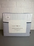 Tommy Hilfiger King Sheet Set 4PC, Cotton Percale, Millerton Ithaca Stripe Blue. Fixed Price $69.99.