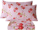Queen Sheet Set 4 Piece Ultra Soft Deep Pocket Floral Bedding 100% Microfiber. Fixed Price $52.99.