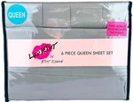 Betsey Johnson 6-PIECE Microfiber Queen Sheet Set Gray Xtra Pillow Cases Bnip. Fixed Price $39.78.