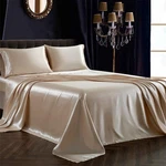 Siinvdabzx 4PCS Satin Sheet Set Queen Size Ultra Silky Soft Beige S... Fast Ship. Fixed Price $31.99.