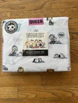 Berkshire Queen Size Peanuts Snoopy 4-PIECE Soft Microfiber Sheet Set White. Fixed Price $39.99.
