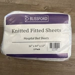 Blissford Pack Fitted Hospital Bed Sheets - 36"X84"X12" New. Fixed Price $14.99.