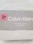 4 Pc Calvin Klein 270 Tc Light Grey King Sheet Set Nip. Fixed Price $126.65.
