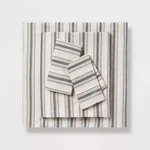 King Cotton Blend Sateen Sheet Set Gray Textured Stripe - Room Essentials. Fixed Price $17.99.