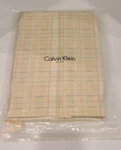 New Calvin Klein Home Pastel Plaid Twin Flat Sheet. Fixed Price $57.06.