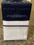 Ralph Lauren Palmer Percale Flat Sheet White Polo Navy - King Nwt. Fixed Price $75.00.
