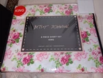 Betsey Johnson Forever Roses Bows Pink 6 Piece King Sheet Set 100% Poly Nip. Fixed Price $48.99.