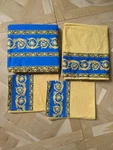 Gianni Versace Blue & Gold Barocco King Duvet Quilt Cover, Sheet Pillow Cases. Fixed Price $1762.25.