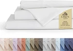 100% Cotton Percale Sheets Full Size, White, Deep Pocket, 4 Pieces Set - Flat. Fixed Price $55.92.