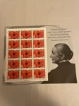 Us Scott 3069 Georgia O'keeffe Red Poppy Sheet Of 15 Cent Stamps. Fixed Price $16.00.
