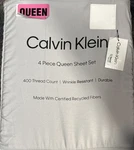 Calvin Klein 400TC Queen Set Gray Tencel Lyocell Fibers Piece Bed. Fixed Price $74.99.