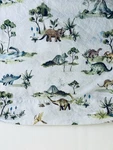 Pottery Barn Kids Dinosaur Twin Size Flat Sheet Light Blue Organic Cotton Guc. Fixed Price $17.99.