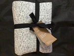 West Elm Cotton Frances Floral Sheet Set 4PCS Cal King Light Graphite/white New. Fixed Price $129.00.