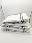 New Pinzon 26X26 Euro Sham 100% Egyptian Cotton White Gray Trim Set Of 3. Fixed Price $25.00.