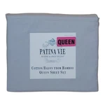 Patina Vie Queen Bamboo Sheet Set Cotton Rayon Light (blue) Grey Fits 18" Deep. Fixed Price $50.84.