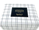 Queen Lt Gray Tattersall Plaid Certified Organic Cotton 4P Sheet Set Pendleton. Fixed Price $98.90.
