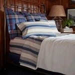 Ralph Lauren Saranac Peak Corbet Stripe Twin Fitted Flat Sheet Blue New. Fixed Price $149.99.