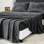 Hcora Faux Fur Queen Set Luxury Soft Fleece Bed Fluffy Plush Velvet. Fixed Price $73.99.