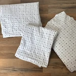 Lauren Ralph 100% Cotton Twin Sheet Set Black Gray Polka Dots 3 Piece. Fixed Price $39.99.