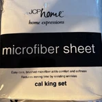 Jcp Penny's Home Expressions Microfiber California King Cream Sheet Set New. Fixed Price $19.99.