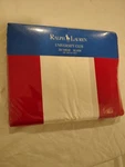 Vintage 1989 Ralph Lauren University Club 200 Thread Flat Sheet Twin Navy White. Fixed Price $39.87.