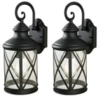 Set Of 2 Outdoor Wall Light Black Sonoma Collection Transitional Exterior Sconce. Fixed Price $99.77.