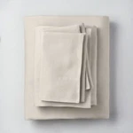 Casaluna California King 100% Washed Hemp Solid Sheet Set Snowfall White. Fixed Price $79.99.