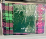 Jeffrey Banks 4 Pc Beautiful Full Size Sheet Set Purple/green Plaid New. Fixed Price $39.98.