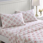 Laura Ashley Flannel Sheets King Size, Anti-pilling & Wrinkle Resistant Cotton. Fixed Price $73.31.