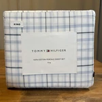 Tommy Hilfiger King 4 Piececotton Percale Sheet Set Newton Plaid Windowpane. Fixed Price $85.98.